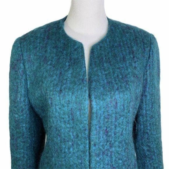 Donegal Design Blue Ireland Wool Mohair Jacket - Picture 2 of 11